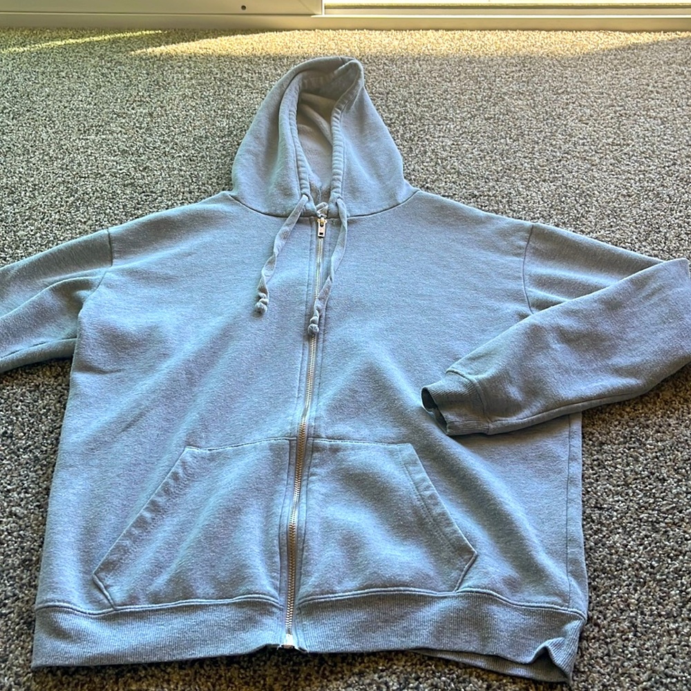 light grey zip up jacket